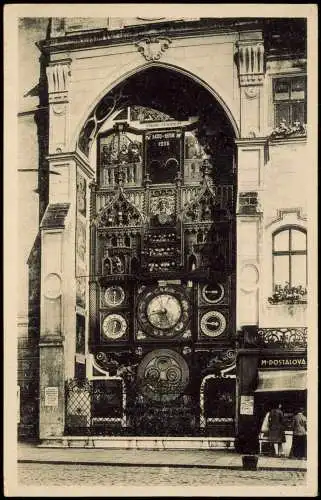 Postcard Olmütz Olomouc Kunstuhr. Orloj. 1940