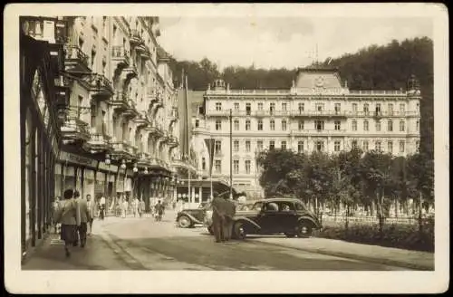 Postcard Karlsbad Karlovy Vary Grand Hotel "Pupp" 1940