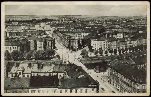 Postcard Königgrätz Hradec Králové Straßenblick Totale Fabrik 1941