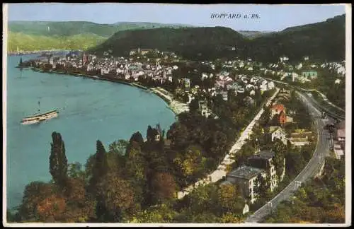 Ansichtskarte Boppard Stadtblick - Bahnstrecke 1932