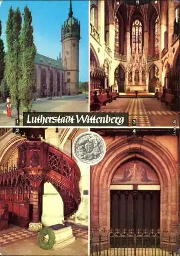 Lutherstadt Wittenberg Schloßkirche, Luthers Grab, Thesentür 1987