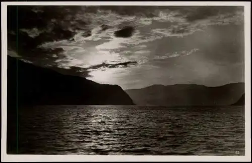 Norwegen Norge Aftenstemning i Sognefjorden Sognefjord (Norwegen Norge) 1920