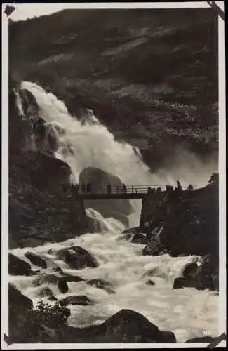 Brixdalsfoss- Brixdalsfoss Wasserfall River Falls Waterfalls Norway 1930