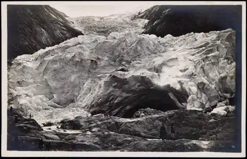 Postcard Norwegen Norge Brixdalsgletscher Gletscher (Glacier) 1920