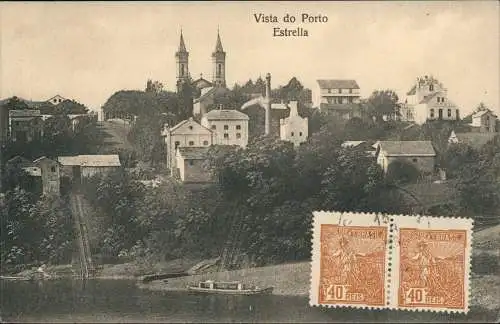 Postcard Estrela Vista do Porto 1918  ➞ Chemnitz