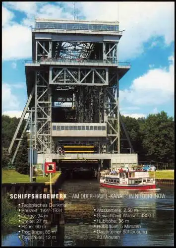 Niederfinow Schiffshebewerk mit Technik-Daten ODER-HAVEL-KANAL 2000