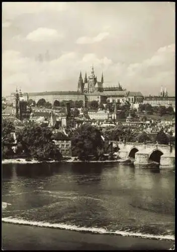 Postcard Prag Praha Panorama-Ansicht Panorama Pražského hradu 1985