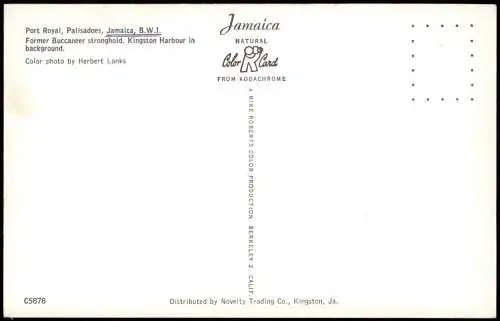 Kingston Port Royal  Jamaica, B.W.I. Former Buccaneer stronghold Harbour 1960