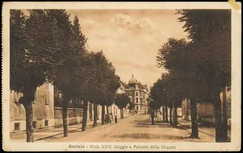 Görz Gorizia Gorica  Straßen Viale XXIV Maggio e Palazzo della Dogana 1922