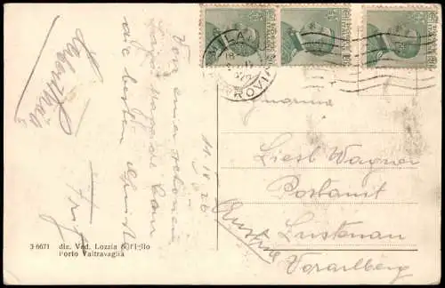 Cartolina Porto Valtravaglia PORTO VALTRAVAGLIA Lungo Lago 1926