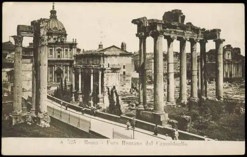 Cartolina Rom Roma Foro Romano dal Campidoglio 1925