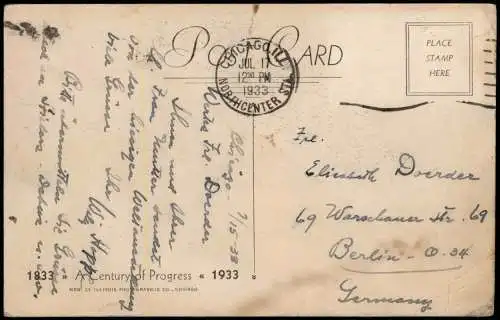 Chicago Aerial View Motors Group General Motors Building Chrysler Building 1933