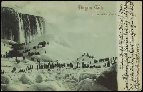 Niagara Falls (NY) Niagara Falls in winter-dress (Wasserfall, Waterfall) 1901