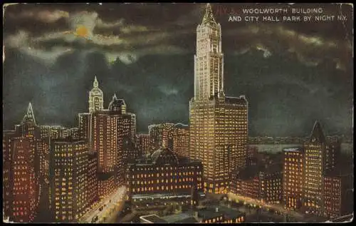 Manhattan New York City Hochhäuser Skyscraper WOOLWORTH BUILDING 1922