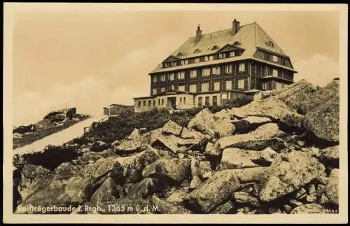 Hirschberg (Schlesien) Jelenia Góra Reifträgerbaude Baude im Riesengebirge 1925