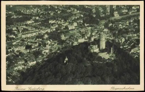 Ansichtskarte Bad Godesberg-Bonn Ruine Godesberg Fliegeraufnahme 1930