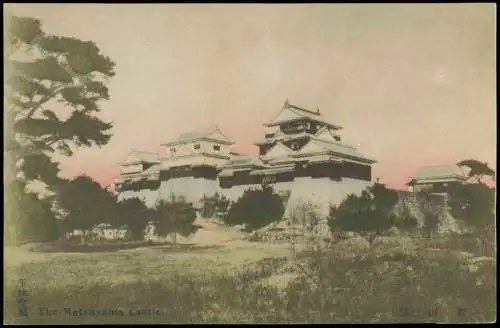 Postcard Japan Matsuyama Castle (Burg bzw. Schloss-Anlage) 1910