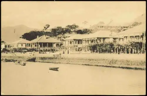 Postcard Nagasaki Häuser Partie am Fluss (City View) 1910