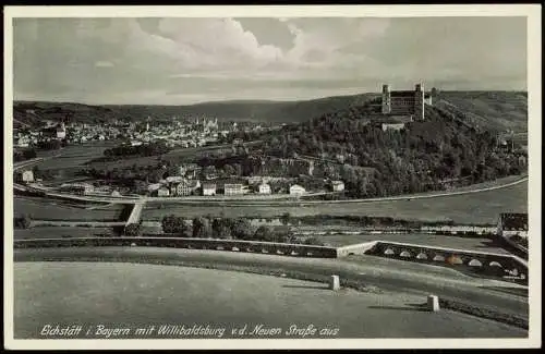 Eichstätt Panorama-Ansicht mit Willibaldsburg v.d. Neuen Straße aus 1925