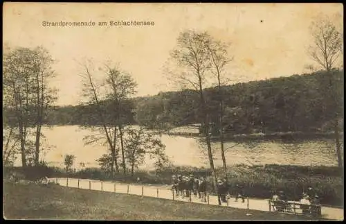 Ansichtskarte Steglitz-Berlin Strandpromenade am Schlachtensee 1909