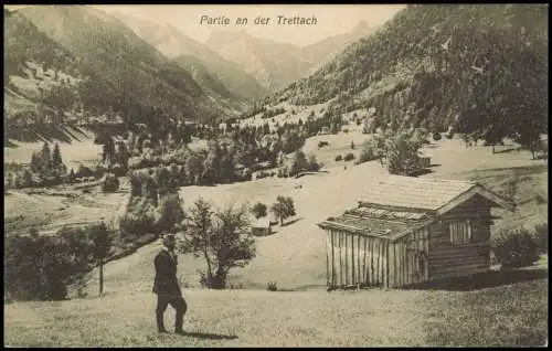 Ansichtskarte .Bayern Partie an der Trettach Bayern (Allgemein) 1910/1909