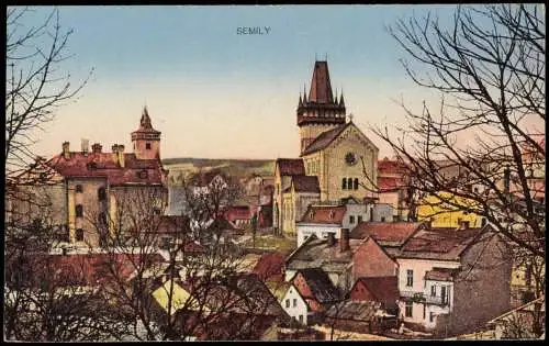 Postcard Semil Semily Panorama-Ansicht Ortsansicht SEMILY 1910