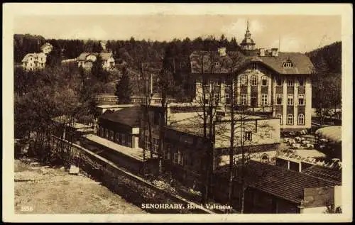 Postcard .Tschechien Tschechien SENOHRABY Hotel Valencia 1930