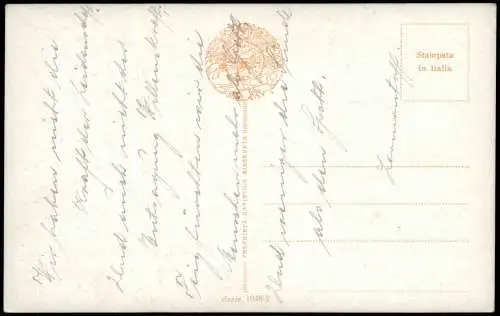 Kuss Kiss Liebe Liebespaare - Love Künstlerkarte Mann u. Frau Italia 1915