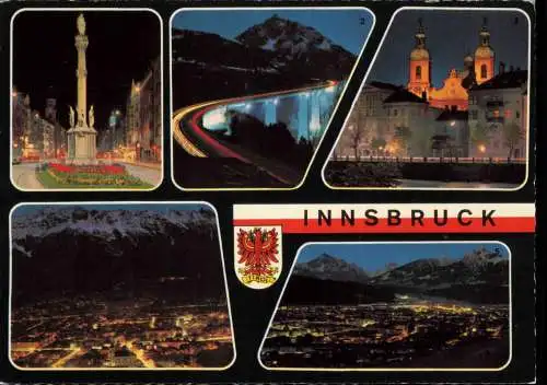 Innsbruck   mit Europabrücke Dom zu St. Jakob Maria Theresienstraße 1970