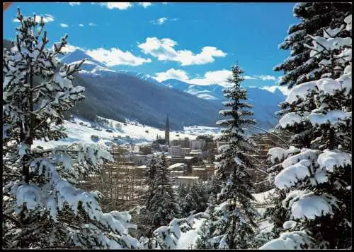 Ansichtskarte Davos Panorama-Ansicht gegen Rinerhorn und Tinzenhorn 1988