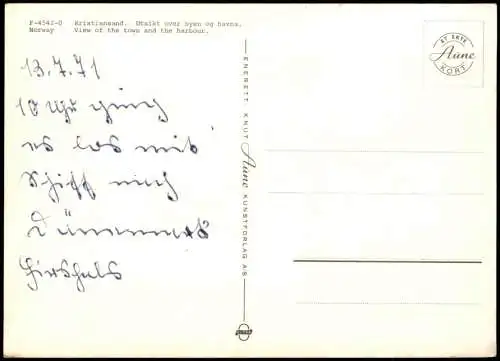 Kristiansund Christiansund   View of the town and the harbour 1971