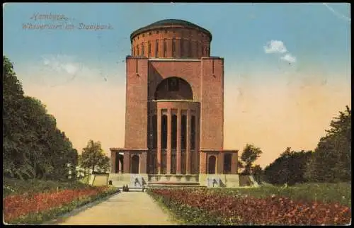 Ansichtskarte Hamburg Wasserturm in Stadtpark. 1926