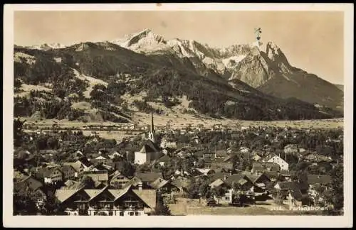 Ansichtskarte Garmisch-Partenkirchen Totale 1936