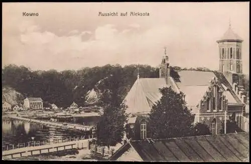 Postcard Kaunas Kowno (Коўна) Aussicht auf Aleksota 1915  Lietuva Litauen