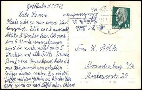 Lot 5 Ansichtskarten Bad Gottleuba-Bad Gottleuba-Berggießhübel Ansichten 1960