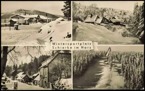 Lot 3 Ansichtskarten Schierke Wintersportpatz und Panorama 1960