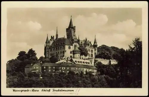 Lot 7 Ansichtskarten Wernigerode Schloss/Feudalmuseum Parkhotel Panorama 1955