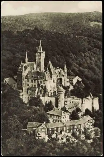 Lot 7 Ansichtskarten Wernigerode Schloss/Feudalmuseum Parkhotel Panorama 1955