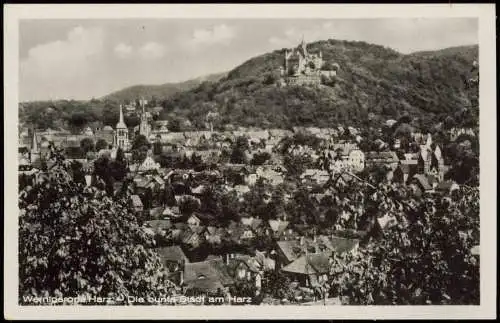 Lot 7 Ansichtskarten Wernigerode Schloss/Feudalmuseum Parkhotel Panorama 1955