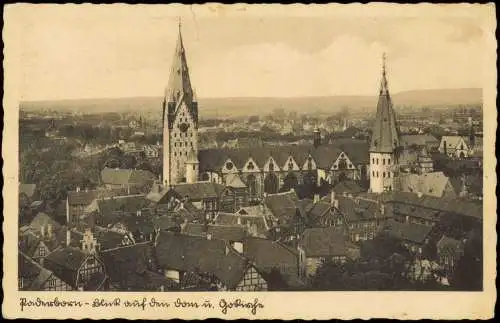 Ansichtskarte Paderborn Panorama Stadt-Ansicht Teilansicht 1930