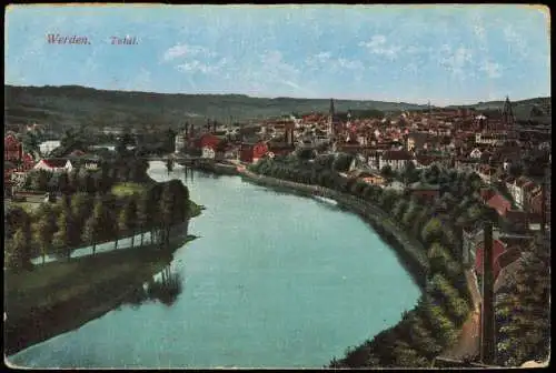 Ansichtskarte Werden (Ruhr)-Essen (Ruhr) Panorama-Ansicht, Total-Ansicht 1920