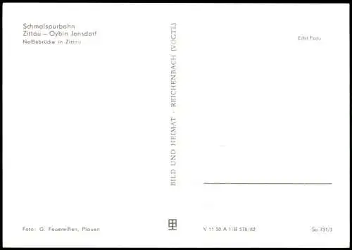 Zittau Schmalspurbahn Zittau-Oybin, Neißebrücke in Zittau 1982