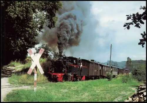 Dampflok Zug Eisenbahn Rügensche Kleinbahn Strecke Putbus-Göhren 1995