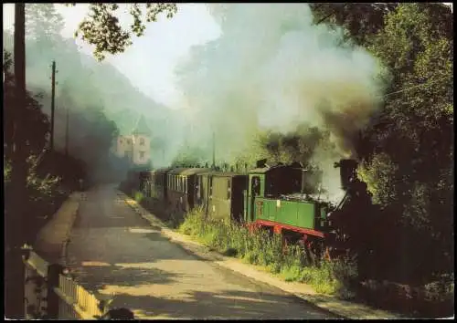 Oberlößnitz Radebeul Traditionsbahn     Lok 99539  Lößnitzgrund 1985