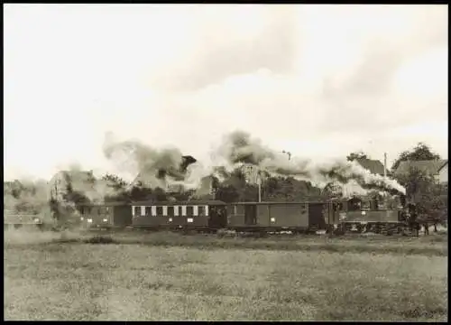 Traditionsbahn Radebeul Ost-Radeburg, Zug zw. Berbisdorf und Radeburg 1979