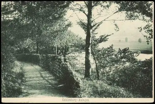 Ansichtskarte Mülheim an der Ruhr Kahlenberg-Anlagen 1914   1. WK Feldpost gelaufen mit Stempel MÜLHEIM RUHR