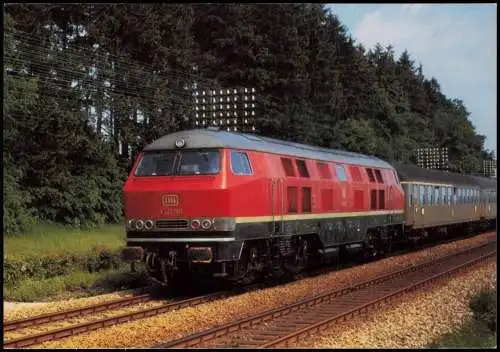 Eisenbahn dieselhydraulische Lokomotive in der Aubinger Lohe bei München 1983