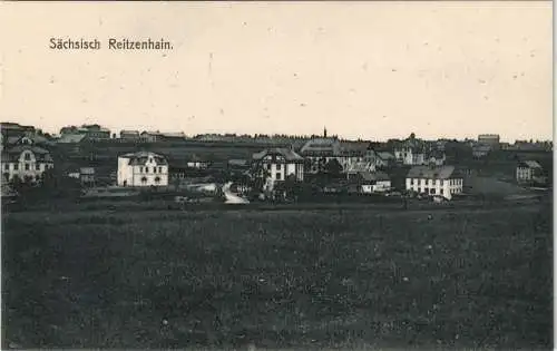 Ansichtskarte Reitzenhain-Marienberg im Erzgebirge Stadtpartie Villen 1912