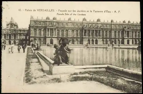 Versailles Palais de VERSAILLES Façade sur les Jardins et le Parterre d'Eau 1910