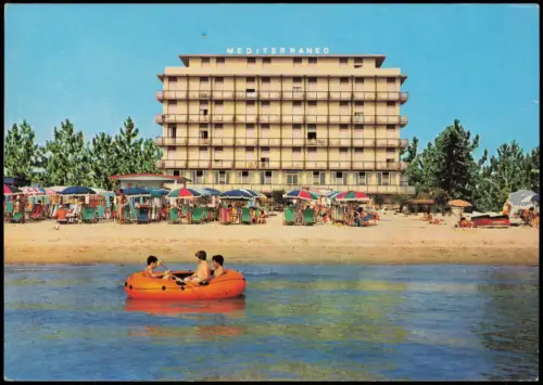 Cartolina Lido di Savio GRAND HOTEL MEDITERRANEO 1965